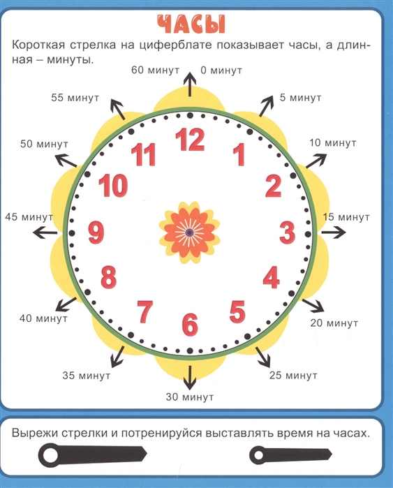Часы схема для детей